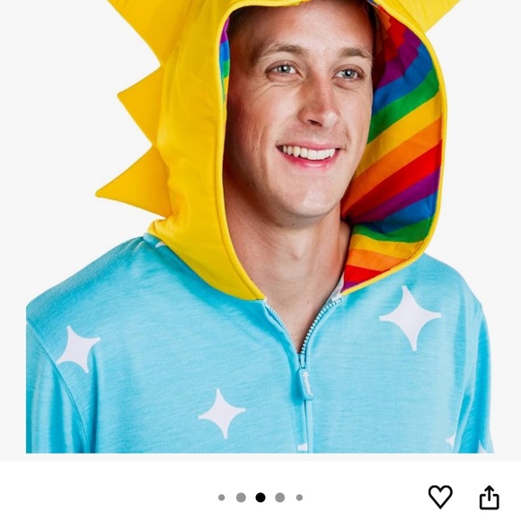 Tipsy Elves Funny Halloween Rainbows Costume Jumpsuit for Men - Large - Picture 3 of 5